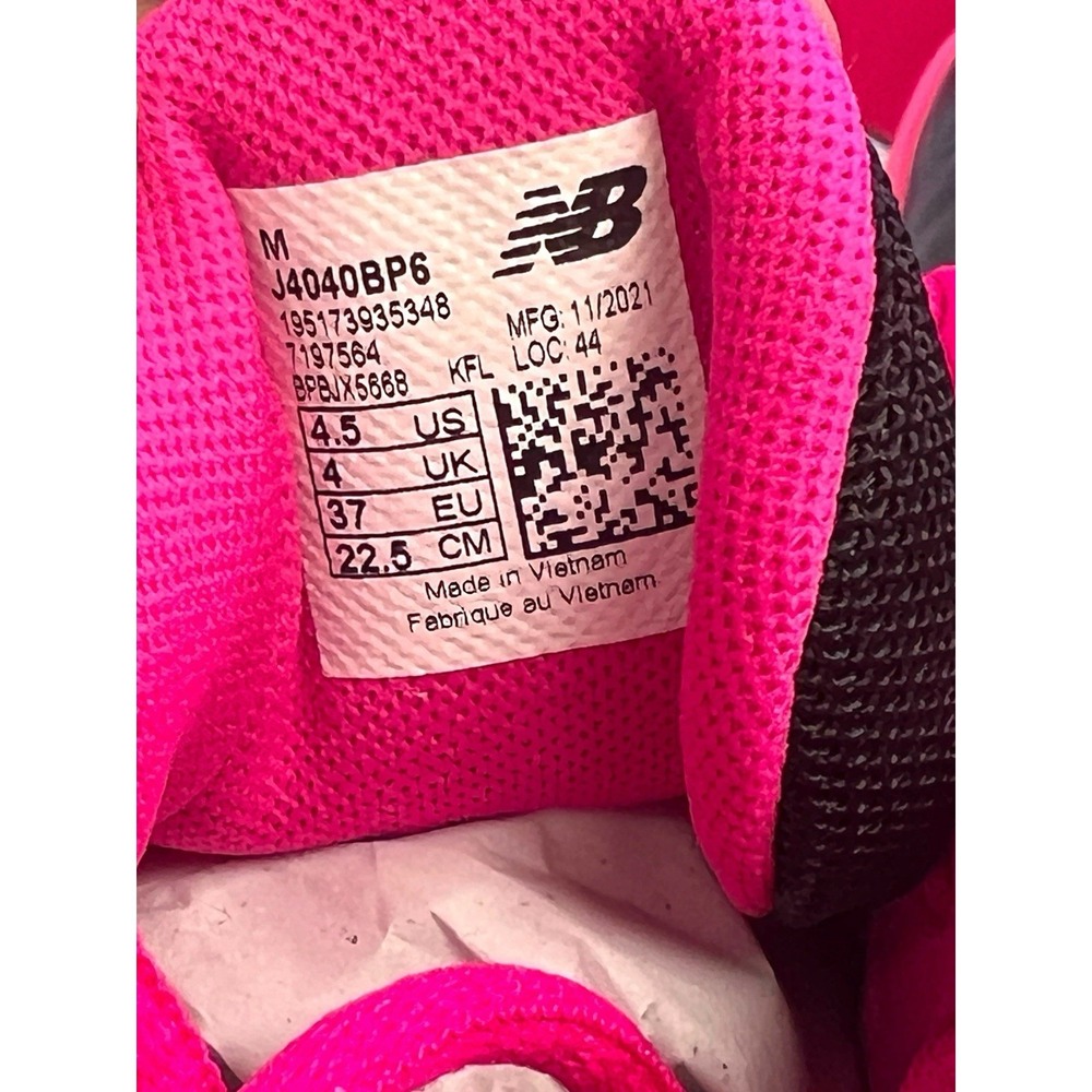 New Balance Shoes Kids Size 4.5 Black Cleats Sneakers Sports NIB - J4040BP6 - Picture 5 of 7